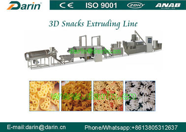 Auto 3D Snack Extruder Machine , Fried Food Processing Equipment