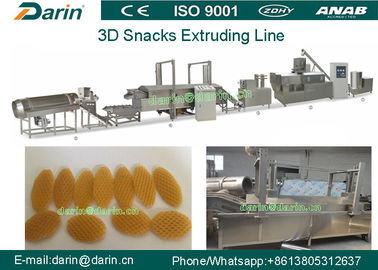 3D Snack Pellet Machinery / Single Screw Snack Extruder Machine for 3D Pellets