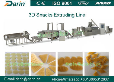 Waved chips , Potato chips Snack Extruder Machine , 3D Snack Pellet Machinery