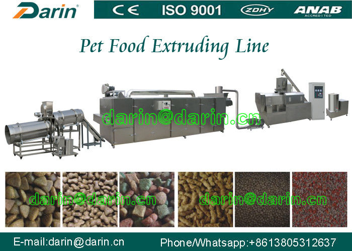 Fully continuous and Automatic Fish / Dog Pet Food Extruder Equipment 1ton -3 ton/h
