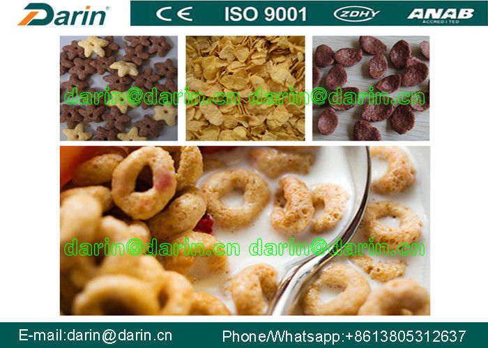 Automatic Snack Corn Chips Production Line / Cereals Corn Flakes Processing Machine