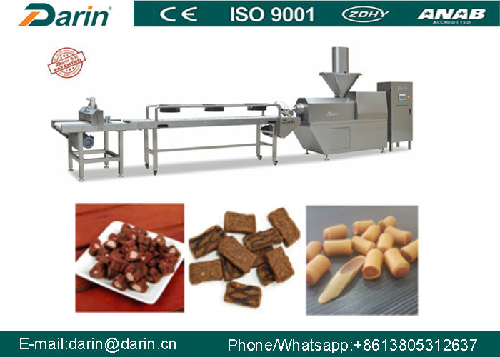 Cold Extrusion Pet Food Production Line , Pet Chewing Bone Machine With High Meat Content