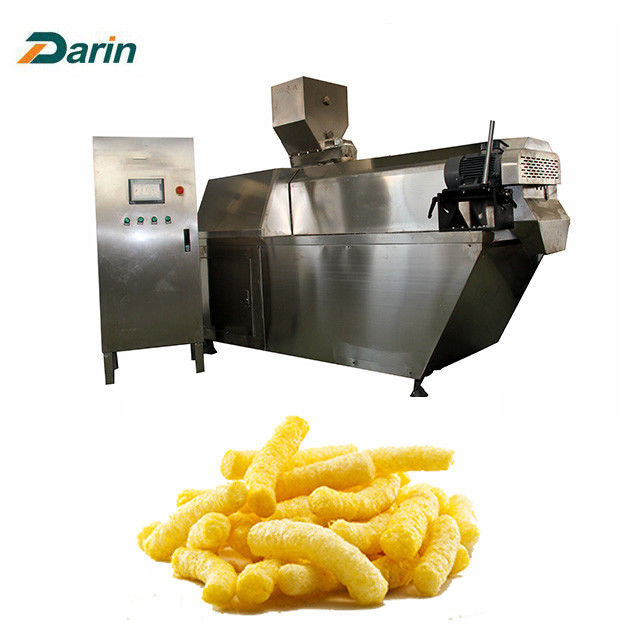 SS304 Cheese / Corn Puff Snack Extruder Food Production Line / Machinery