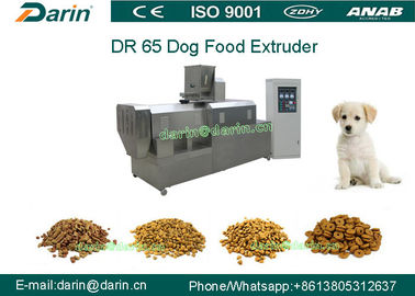 DR65 Automatic Stainless Steel  Dog Food Extruing Machine / Dry Pet Food Processing Line
