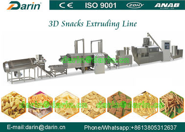 Automatic Fried Extrusion Food 3D Snack Pellet Machinery CE Standard