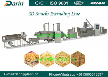 2D 3D pellet Snack Extruder Machine , corn chips making machine