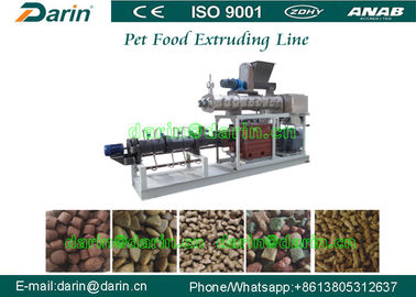 High Capacity Dry Pet Feed Extruder Machine Stainless Steel With Two Screw