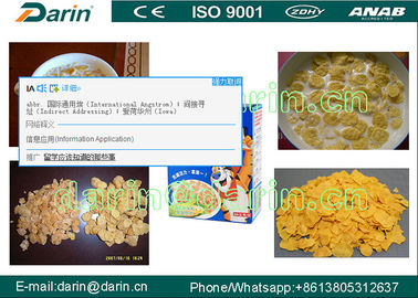 Double Screw Extruder Corn Flakes Making Machine Easy Operation
