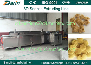 Waved chips , Potato chips Snack Extruder Machine , 3D Snack Pellet Machinery