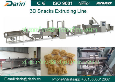 Waved chips , Potato chips Snack Extruder Machine , 3D Snack Pellet Machinery