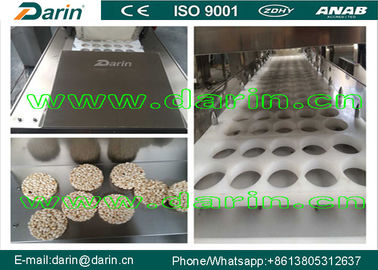 Swelled candy rice / peanut bar making machine , Continuous &amp; automatic granola bar machine