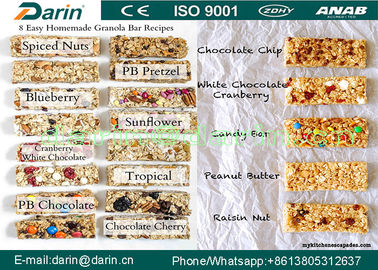 Continuous &amp; Automatic Nuts , Blueberry Granola Bar Machine Siemens PLC Control