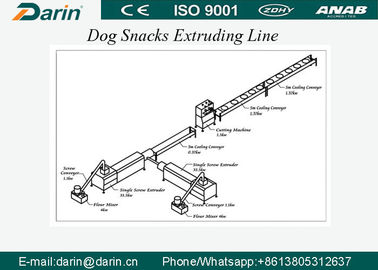 SUS304 Material Dog Snacks / Pet Treats Dog Food Extruder Machine with WEG Motor