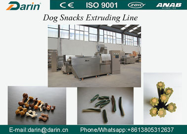 CE Approved Automatic  Dog Food Extruder with Capacity 200-250kg , Pet Treats / Dog Chew Food Processing Line