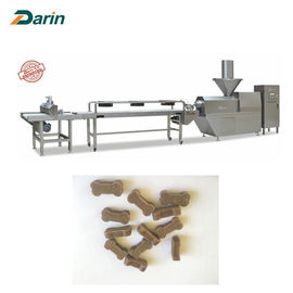 Cold Extrusion Pet Food Production Line , Pet Chewing Bone Machine With High Meat Content