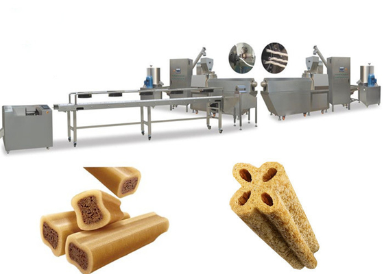 Twin Color Twisted Shape Pet Food Machine Chewing Gum Dog Snacks Production Line