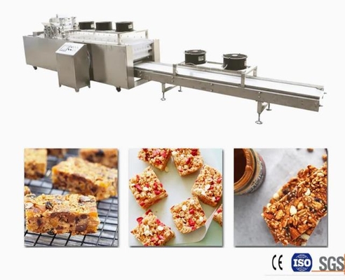 Stainless Steel Peanut Chikki Machine / Cereal Candy Bar Cutting Line