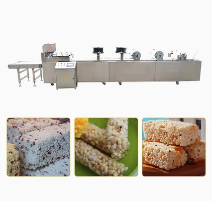 Stainless Steel Peanut Chikki Machine / Cereal Candy Bar Cutting Line