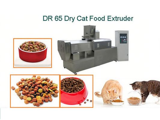 Healthier Pellet  Dog Food Production Line SUS304 Floating Fish Feed Extruder Machine Processing Plant