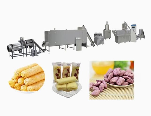 Leisure Snack Corn Puff Extruder Machine Processing Line 150kg/h