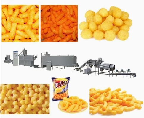 Leisure Snack Corn Puff Extruder Machine Processing Line 150kg/h