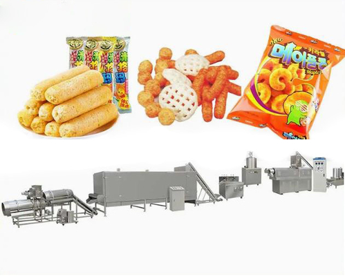 Leisure Snack Corn Puff Extruder Machine Processing Line 150kg/h