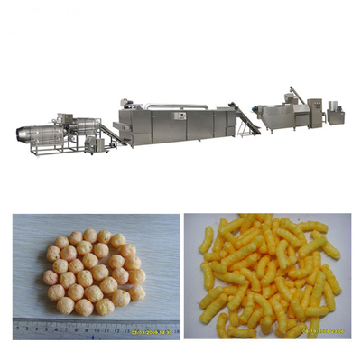 Corn Puff Snack Food Extruder Machine Double Screw Stainless Steel