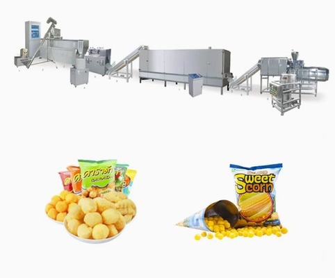 Cheese Puff Snack Machine Corn Puffed Snack Food Extruder Machine