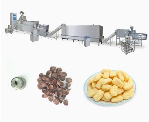 Durable Corn , Rice , Wheat Puff Snack Machine / Equipment For Cheese Ball
