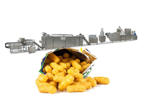 English Version CE Expanded Corn Puff Snack Machine 12 Months Warranty