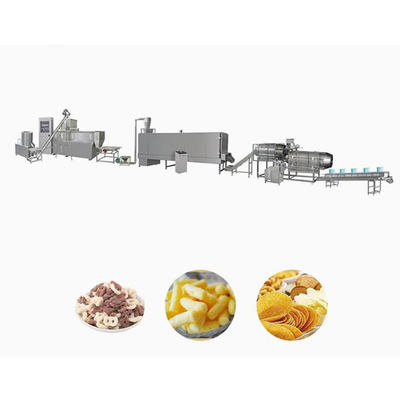 Corn Puff Snack Making Machine Leisure Snack Processing 12 Months Warranty