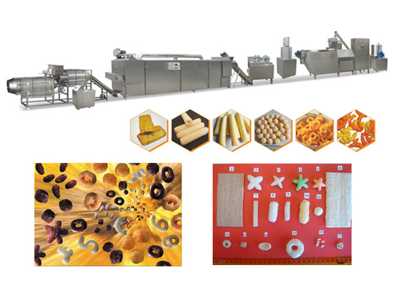 Fast Speed High Capacity Puff Snack Machine Food Corn Puff Snacks Making