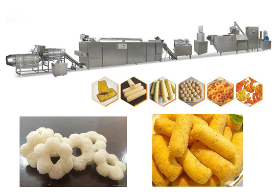 Stainless Steel Puff Snack Extruder Food Corn Puff Snacks Making Line