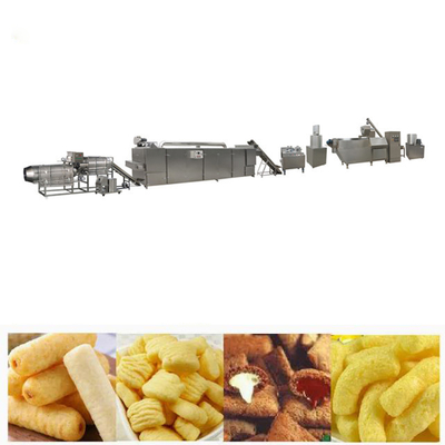 Twin Screw Food Extruder Machine Onion Ring Corn Snacks Production Line with CE Approved