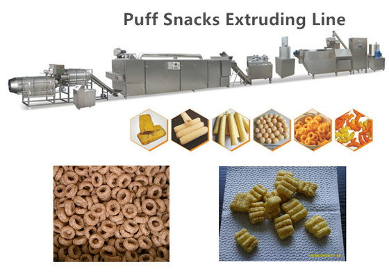 Stainless Steel Corn Puff Snack Machine , Puffed Rice Making Machine