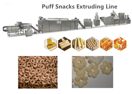 Durable Puff Snack Machine , Food Corn Puff Snacks Making Line CE Passed