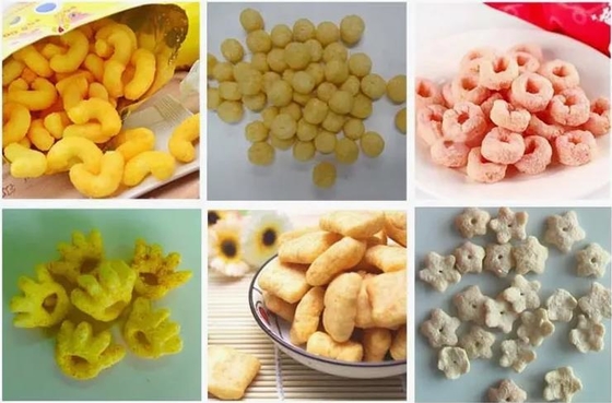 Stanless Steel 304 Automatic corn puffs machine with 100-150kg per hour