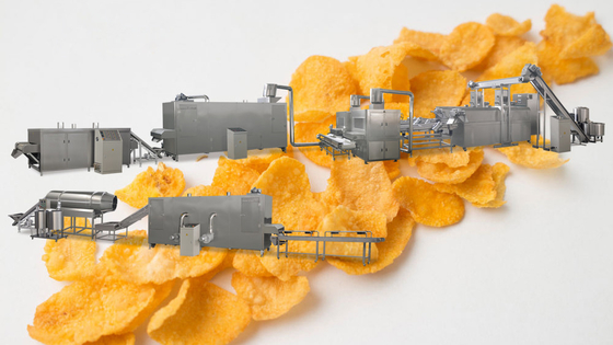 Siemens PLC SS 300kg/hr Corn Flakes Making Machine