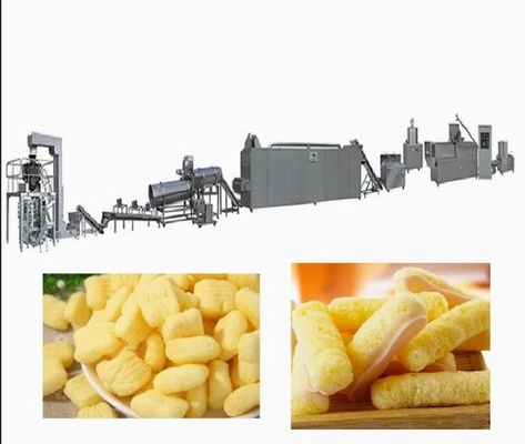 Twin Screw Wheat Flour Corn Puff Food Snack Extruder Machine