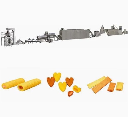 Oat Wheat Rice Puff Extruder Machine equiped with Packing Machine