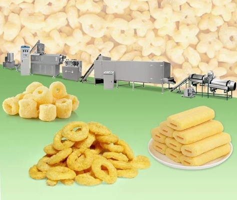 High yield Medium Capacity Corn Puff Snack Extruder Machine / Equipment