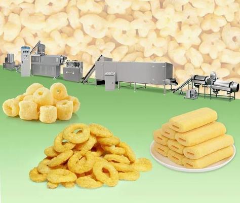 High Yield Medium Capacity Puff Corn Snacks Making Machine / Equipment 380v SS304
