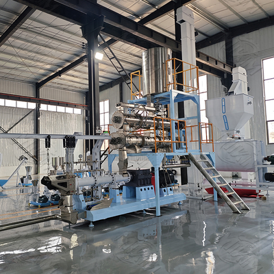 Continuous Automatic Pet Food Extruder Floating Fish Feed Extruder Machine with Double Screw