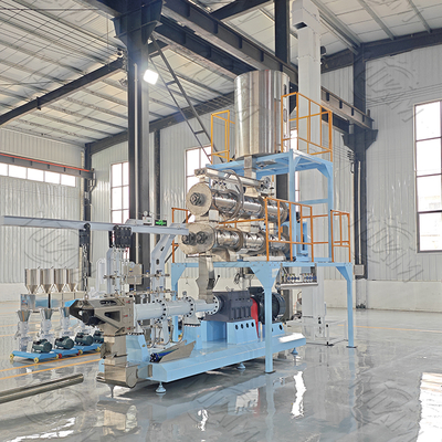 Automatic Stainless Steel Pet Cat / Fish Feed Pellet Production Line