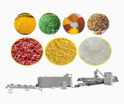 Snack Food Extruder Machine / Artificial Rice Extruding Line with CE