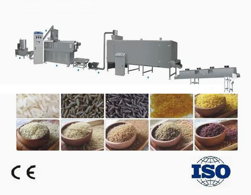 SUS304 Food Extruder Machine / Complete Auto Artificial Nutritional Rice Production Line