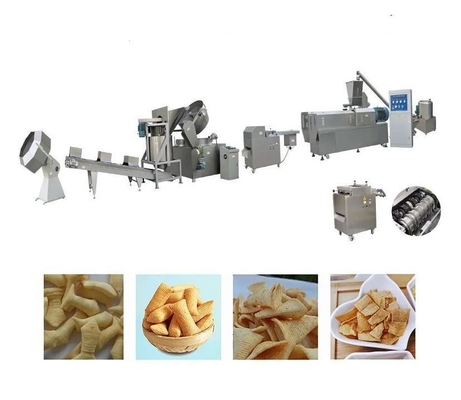 Single Screw 3D Pellets Fryer Snacks Making Machine Stainless Steel