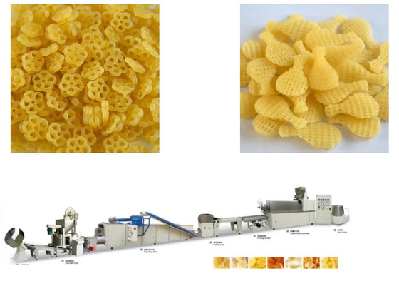 SUS304 Snack Extruder Machine / Fried 3D Compound Pellet Making Machine