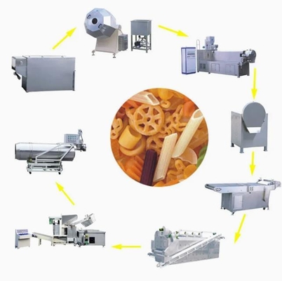 Waved chips , Potato chips Snack Extruder Machine , 3D Snack Pellet Machinery