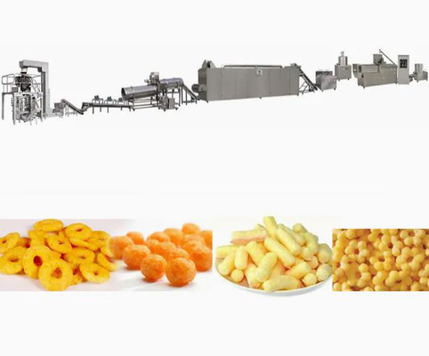 Automation Snack Extruder Machine , 3 D Snack Pellets Fryums Making Machine
